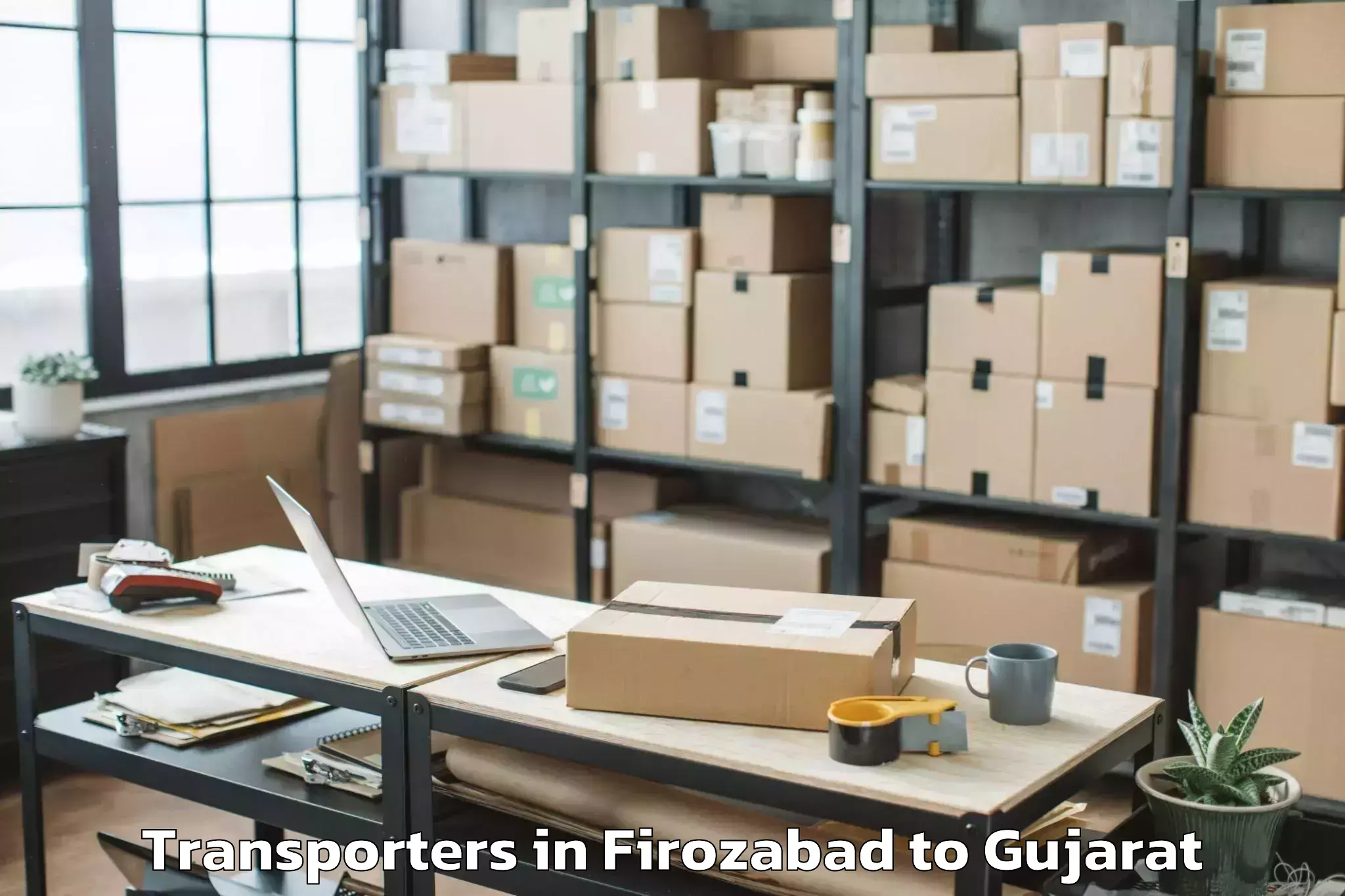 Book Firozabad to Indus University Ahmedabad Transporters Online